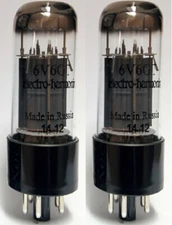 Electro-Harmonix 6V6 Power Amp Vacuum Tubes 6V6EHPL Platinum Matched Pair