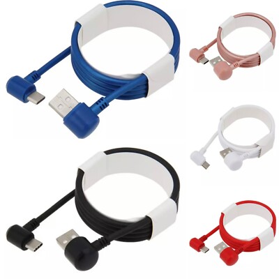 5 PACK 3FT 90 Degree Angle Type C USB-A Fast Charger Cable Quick Charging Cord L