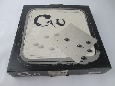 VTG WE Games Wood GO Set with Pull Out Drawers 12 in. Black White Tiles