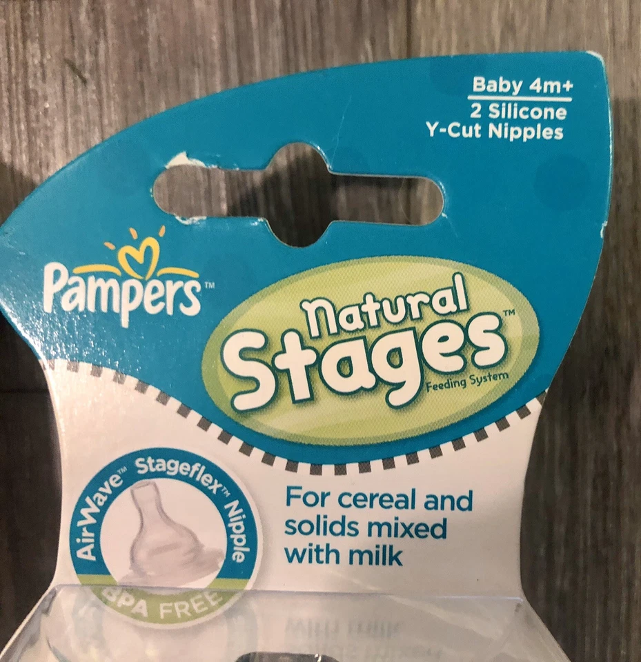 Nuevo- Lote de 6 Pampers 2 PACK Etapas Naturales Onda de Aire Pezones Etapas 1, 3 y Cereal Foto 4 de 4