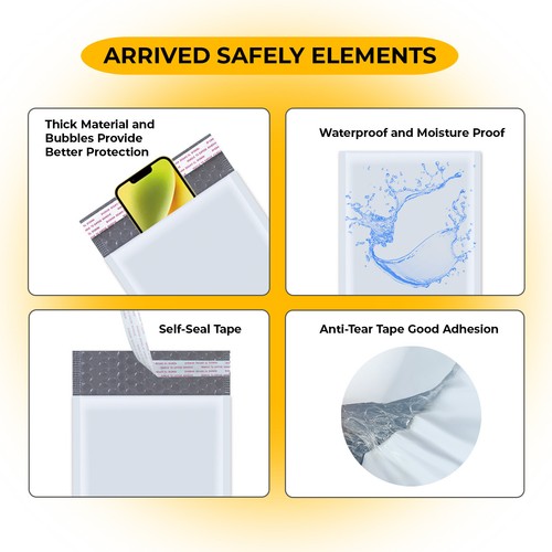 ANY SIZE POLY BUBBLE MAILERS SHIPPING MAILING PADDED BAGS ENVELOPES SELF SEAL - Picture 4 of 15