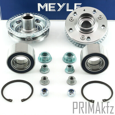2x MEYLE Radlager + 2x Radnabe vorne hinten für Audi A3 Seat Skoda VW Bora Golf