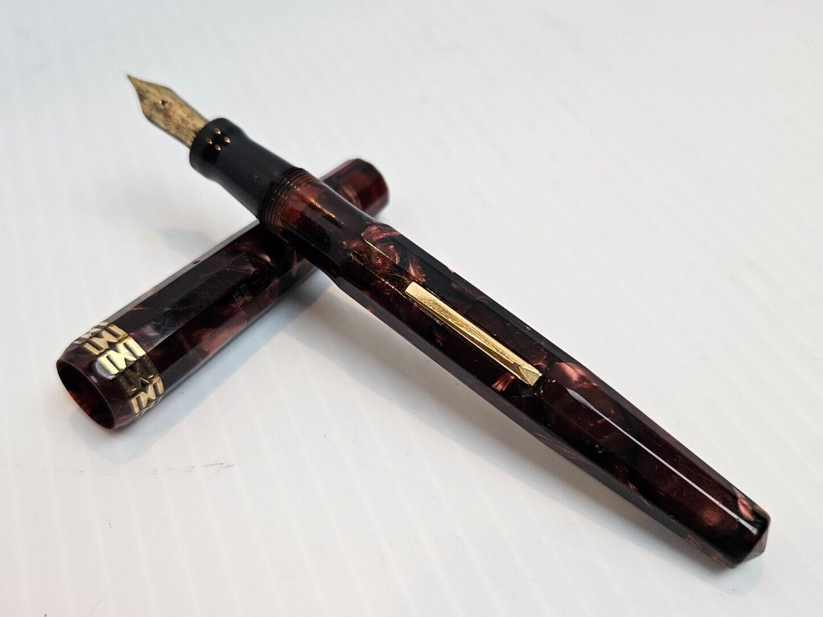 Vintage WAHL EVERSHARP Doric 1 Reddish Brown Shell Lever Vintage WAHL EVERSHARP Doric 1 Reddish Brown Shell Lever