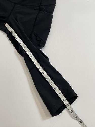 Athleta Dobby Be Free black Knicker Capri Stash Pockets 138478 XS Crop Legging - Picture 7 of 13