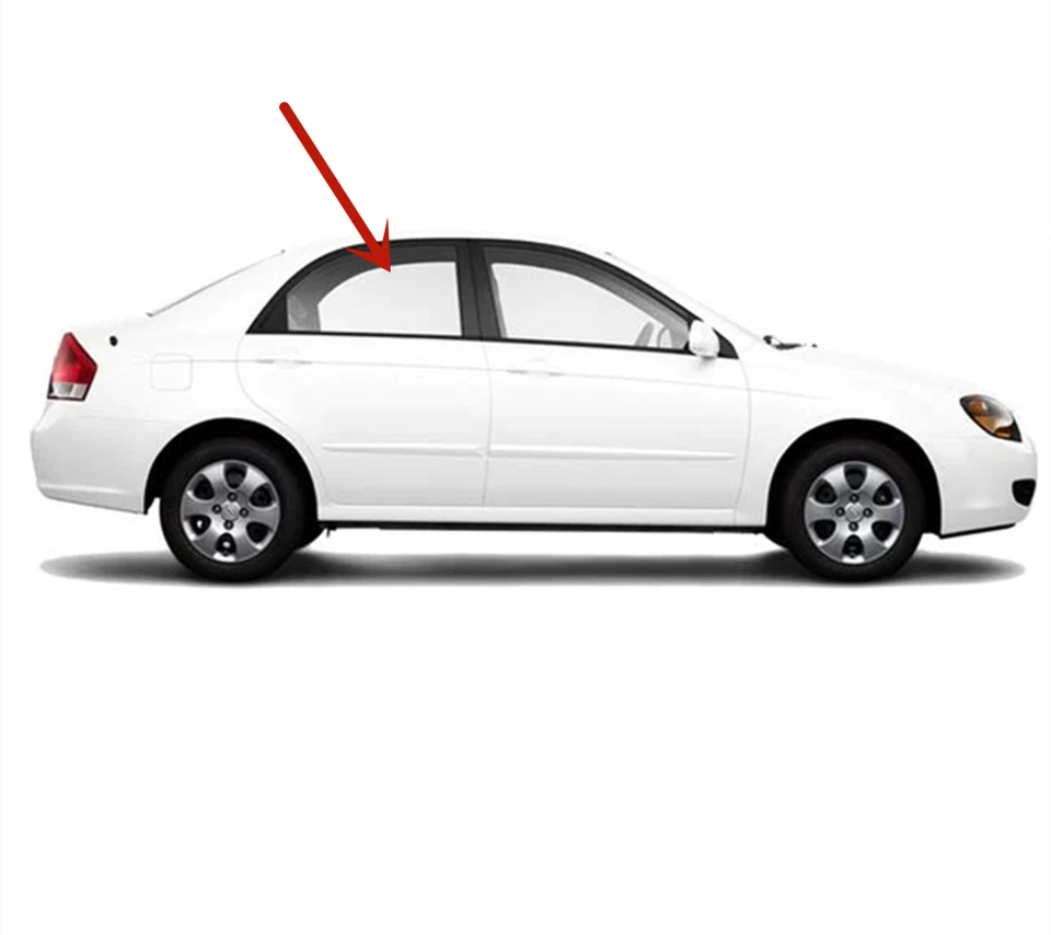Fit 2005-2009 Kia Spectra 4-Dr Sedan Passenger Right Side Rear Door Window Glass - Image 2 of 4