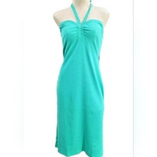 Women's XXL Nine West Light Teal Halter Beach Mexico Vacation Summer Dress NEW