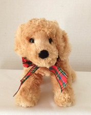 Douglas Golden Retriever Dog Plush The Cuddle Toy Puppy 7 Inch Plaid Ribbon