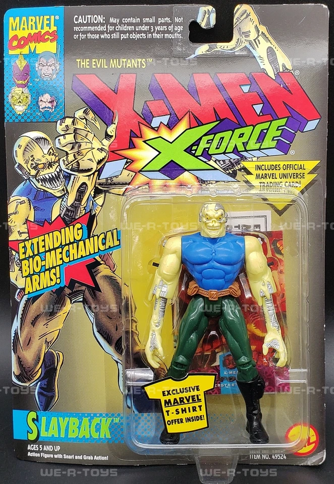 Figura Marvel X-Men X-Force Slayback con brazos biomecánicos 1994 Toy Biz NRFP Foto 2 de 4