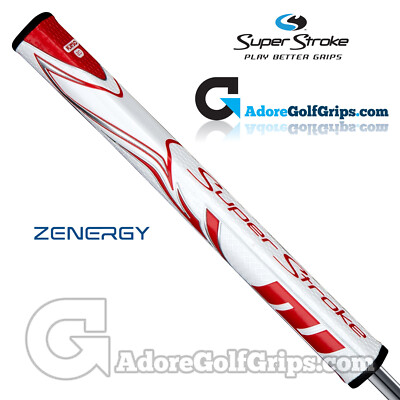 NEU 2023 - SuperStroke ZENERGY Flatso 2.0 Puttergriff - Weiß / Rot + Tape