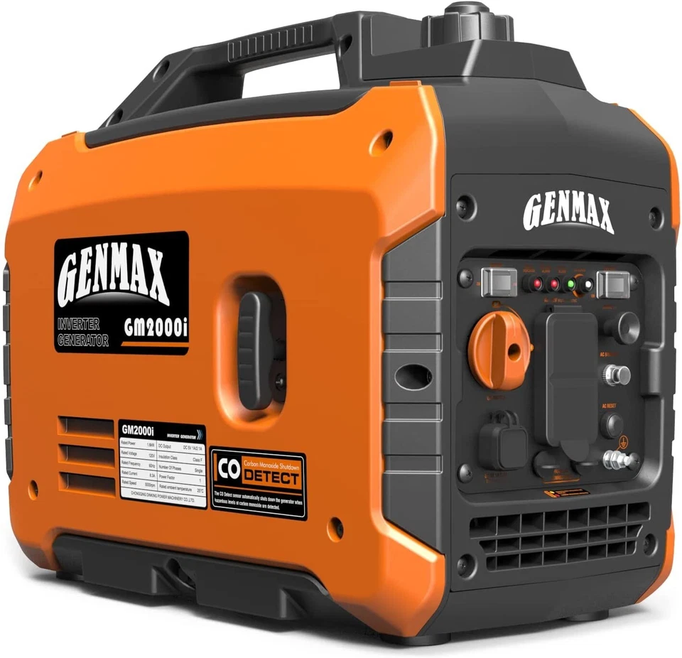 GENMAX 2,000-W Super Quiet Portable Gas Powered Inverter Generator w/ CO Sensor - Image 2 of 4