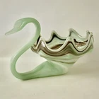10.5” Fruit Bowl Swan - Murano Hand Blown Glass