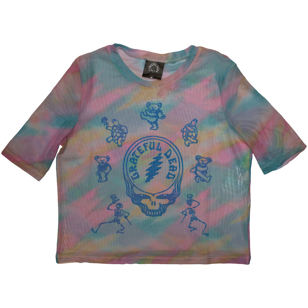 Grateful Dead Ladies Crop Top: Dead Egyptian Slash (Mesh) (X-Large)