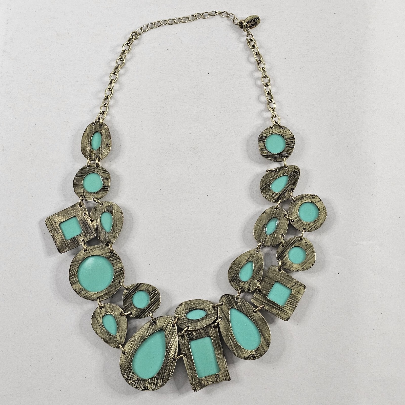 Simple Addiction Statement Necklace Light Green F… - image 6