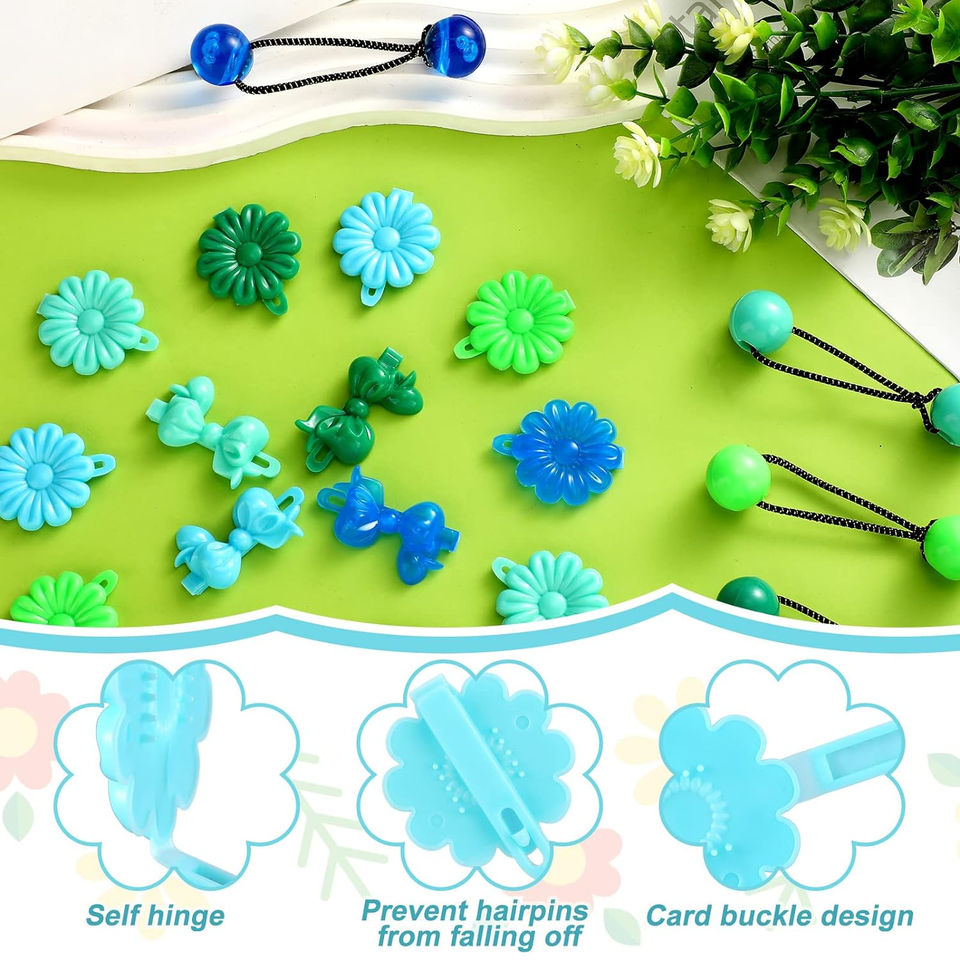 100 Pcs Self Hinge Hair Barrettes for Girls, Hair Knockers for Girls