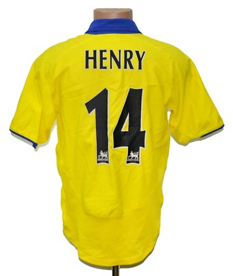 ARSENAL LONDON 2003/2005 AWAY FOOTBALL SHIRT NIKE SIZE S ADULT #14 HENRY