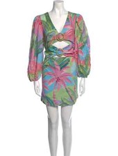 ELEVATE YOUR SUMMER WITH THE FARM RIO BEACH VIBE CUTOUT LINEN-BLEND MINI DRESS