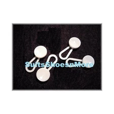 4 Shirt collar extenders Wonder button White Adds up to an inch to shirt collar