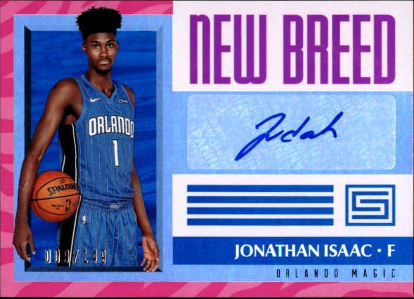 2017-18 Panini Status New Breed Autographs Pink Jonathan Isaac RC