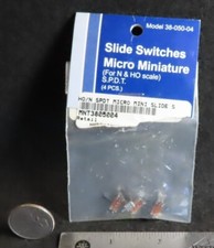 Przełączniki slajdowe Micro Miniature N HO Electric OSTATNIA 1:12 Miniatura JAK JEST 1908