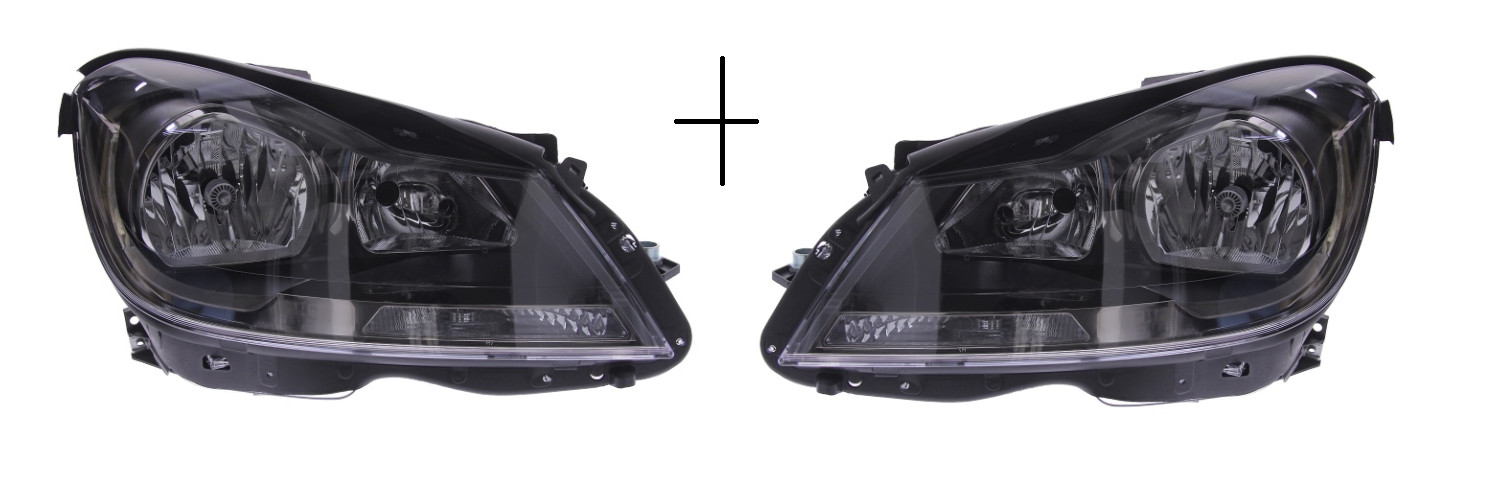 Phares Mercedes W204 avant gauche et droit avec moteurs de réglage électrique