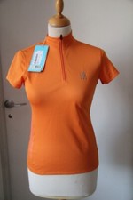 Original Tee shirt femme ODLO col zippé orange taille XS   neuf