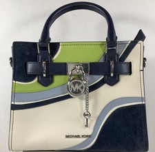 Michael Kors Hamilton Patchwork Satchel Blue ...