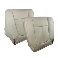 Driver & Passenger Perforated Seat Cover Tan For 2011-2016 Ford F250 F350 Lariat