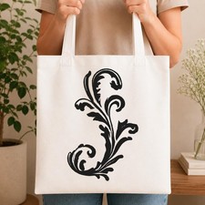Floral Flourish Large Reusable Wall Stencil For Painting DIY Home Decor Template