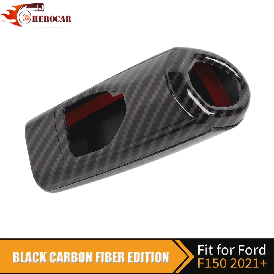Крышка переключателя передач из углеродного волокна 2 штуки для 2021+ Ford F150 F250 F350 F450 - Изображение 2 из 4