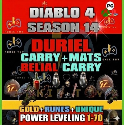  DIABLO 4 SEASON 14 Season of Death Awakening POWER LEVEL 1-70  Pit Runs 