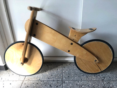 Kokua Like a Bike Holz Laufrad  Gummireifen FAHRRAD HOLZ, als ERSATZTEILTRÄGER