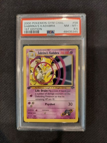 Sabrina's Kadabra (1st Edition) graded PSA 8.5 for sale on eBay