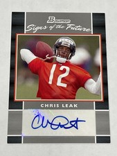 2007 Bowman Football Signs of the Future Auto - Chris Leak RC - Chicago Bears