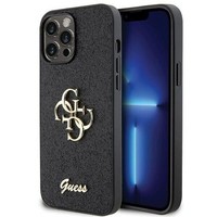 Guess HüLle FüR Iphone 13 Pro Max Schwarz Hardcase Glitter Script Big 4G
