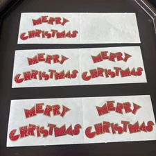Vtg Mrs Grossman’s Merry Christmas Stickers Red Silver Metallic 