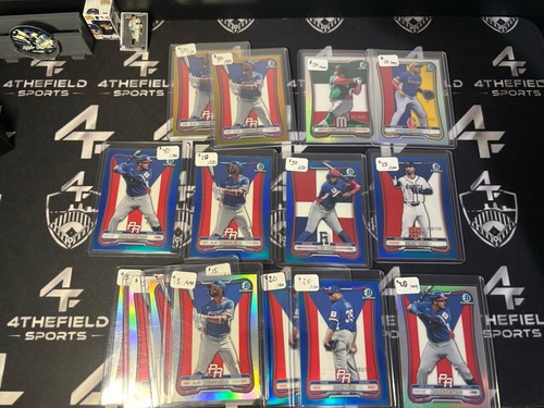 2026 Bowman Chrome Baseball WBC Numbered Refractor Lot Of 15 Cards