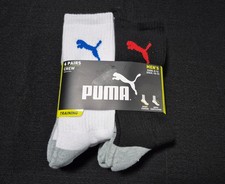 Puma Mens 6 Pairs Training -crew Sports Socks SIZE8-12 Sports Style Cushioned
