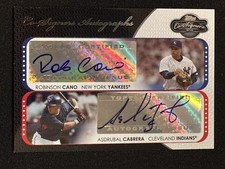 Robinson Cano Asdrubal Cabrera 2008 Topps Co-Signers Dual Autograph Indians