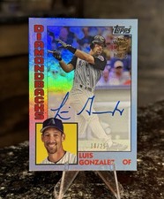 2025 Topps Archives LUIS GONZALEZ #/25 BLUE FOIL Fan Favorite AUTO Diamondbacks