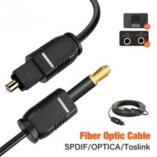 24K Gold Plated Toslink digital fiber optical S/PDIF audio cable Metal Connector