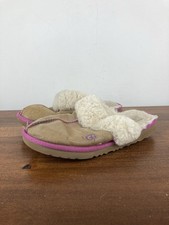 Ugg Scuffette II Shearling Chestnut Suede Pink Shimmer Slippers Women s Size 6