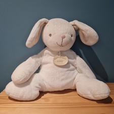 Mothercare White Cream Sitting Bunny Rabbit Easter Plush Comforter Soft Toy Ted