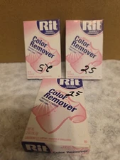 Rit Color Remover Powder Fabric Dye Laundry Treatment Dyeing Aid 2 Oz, Pack Of 3
