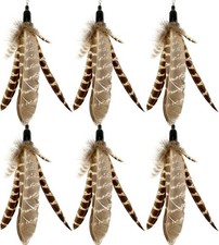 Cat Feather Toys Refills, 6 Pieces Handmade Da Bird Feathers Refill, Cat Wand Re