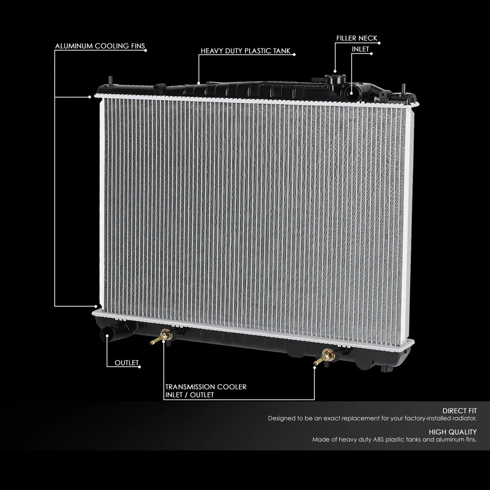 Radiador para Infiniti Qx4 Nissan Pathfinder AT 2001-2004 estilo OE aluminio 2459 Foto 2 de 4