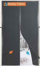 Magnetic Thermal Insulated Door Curtain,Thicker Layered Fabric Doorway Curtains,