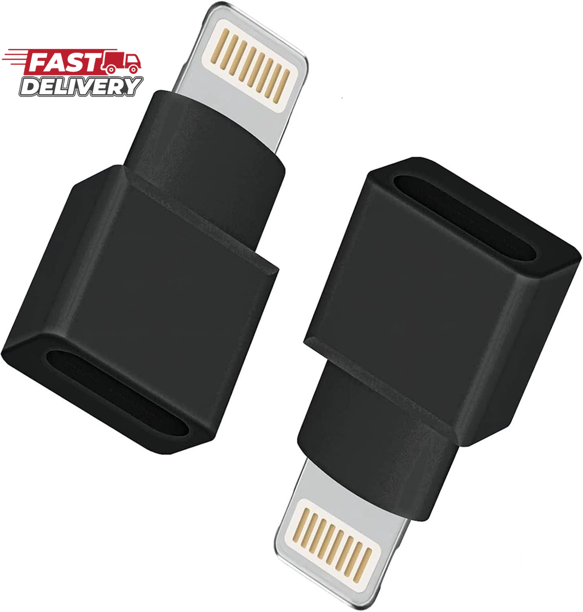 2Pack Apple Mfi Certified Lightning Extender Adapter, Male to
