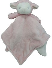 Carters OS PINK Sheep Lamb Lovey Security Blanket Pacifier Holder Lovie