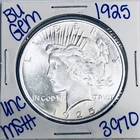 1925 BU UNCIRCULATED SILVER PEACE DOLLAR AUTHENTIC U.S. MINT FREE SHIPPING 3970