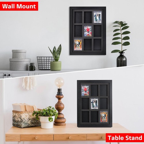 Schwarzer Kartenrahmen Wandhalterung Sammelkarten Vitrine für 9 PSA Graded Karten - Bild 6 von 13